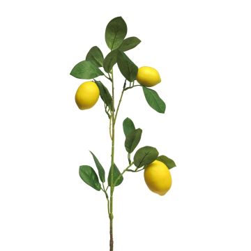 Dekorativní větev citron XIALIN s plody, žlutá, 75cm